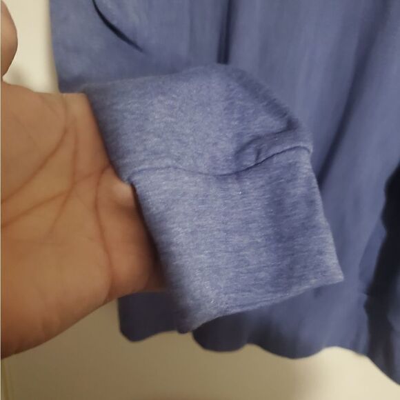 Lavaca VTG  Blue Cowl Neck Tunic Top Size Medium - Picture 7 of 10